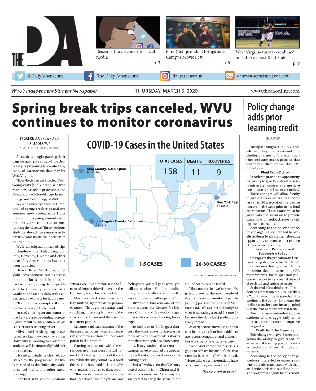 Spring Break Trips Canceled, WVU Continues to Monitor Coronavirus