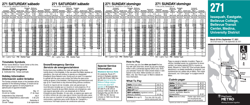 Issaquah, Eastgate, Bellevue College, Bellevue Transit Center