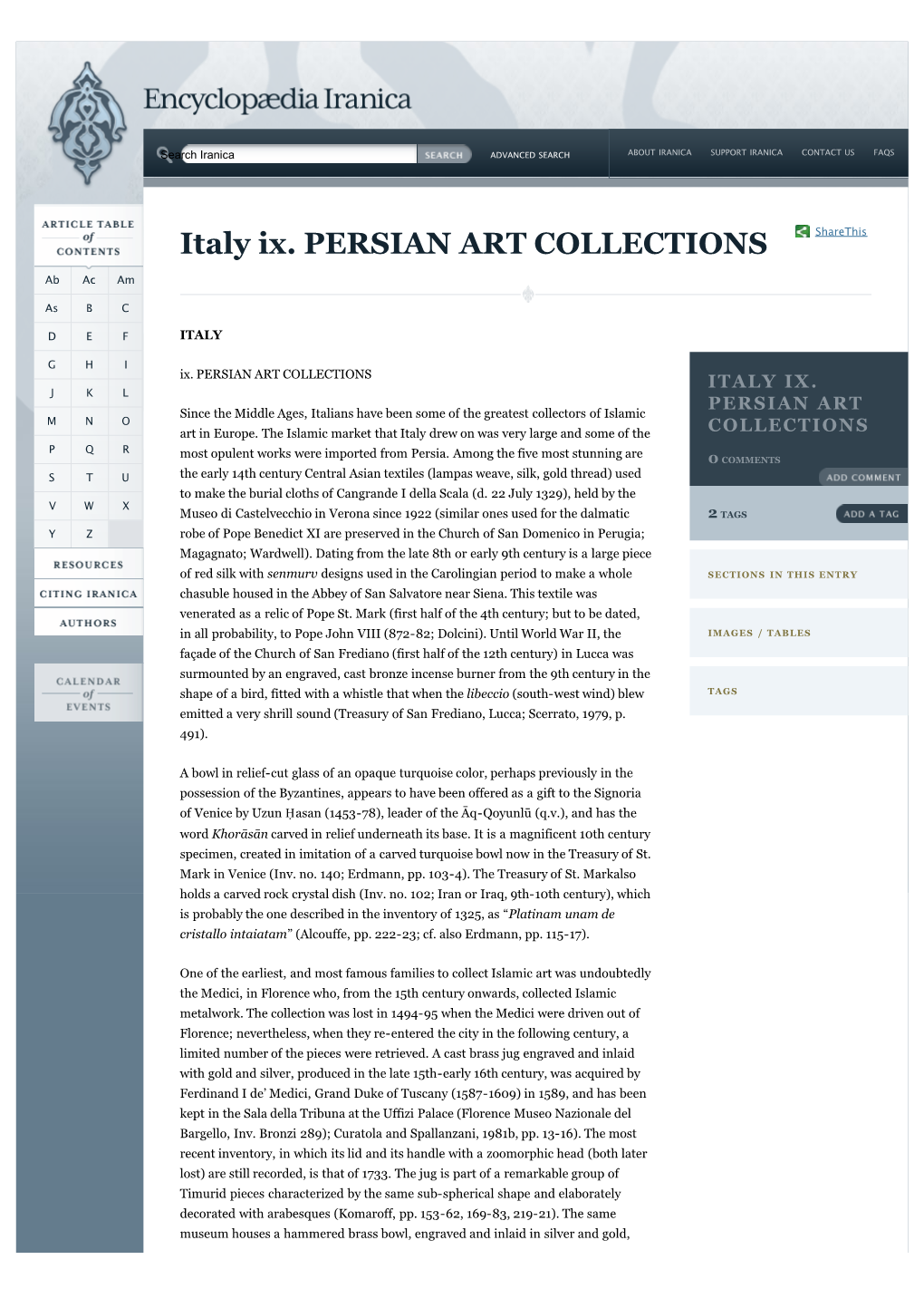 Italy Ix. PERSIAN ART COLLECTIONS Sharethis