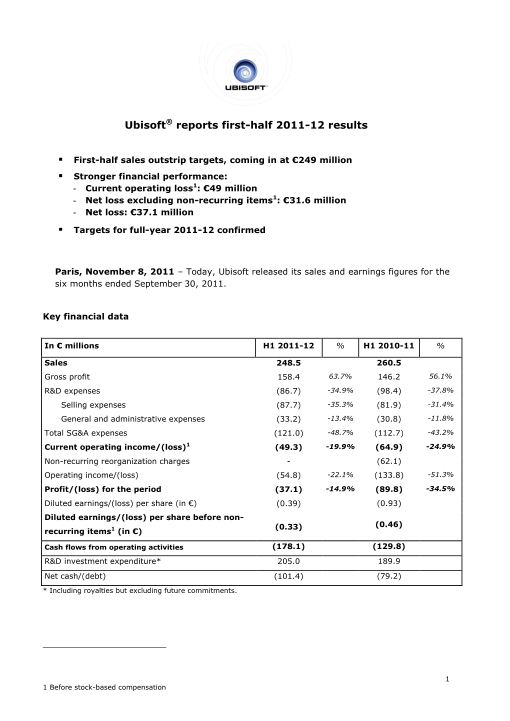 UBISOFT Annonce Ses Résultats Pour L'exercice 2005-2006
