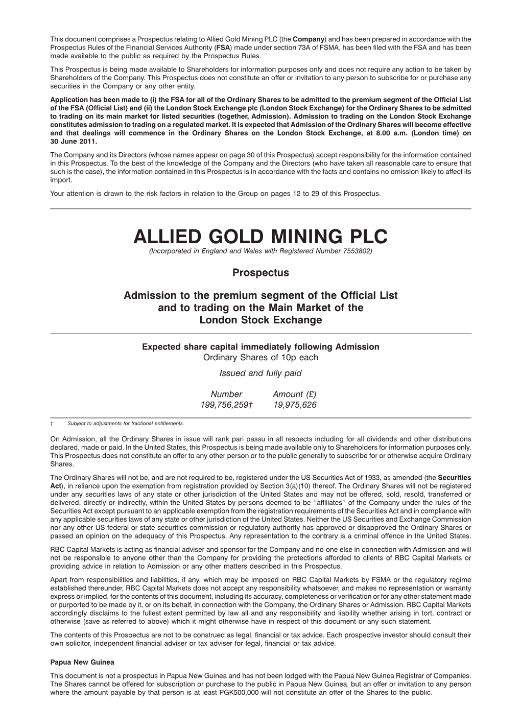Allied Gold Mining