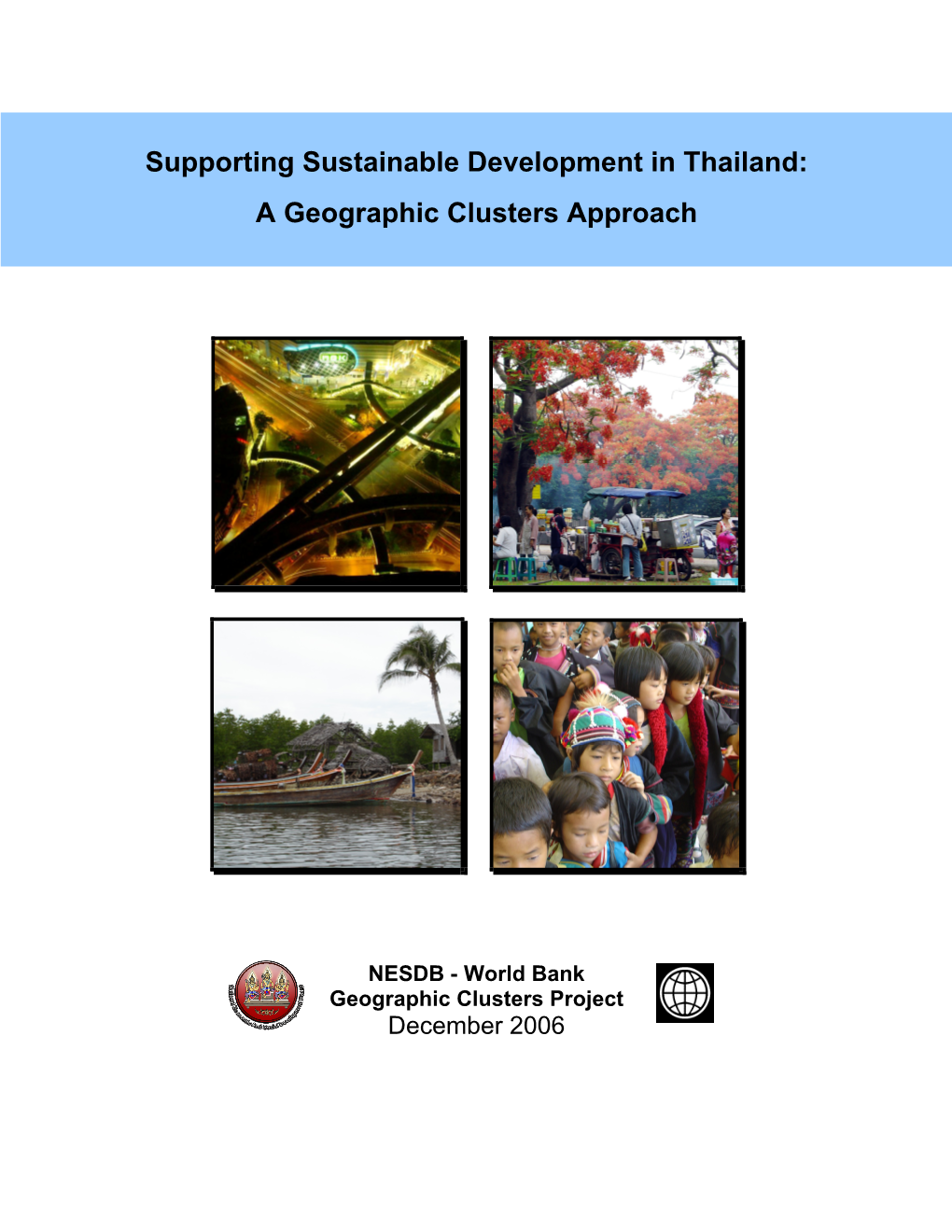 Supporting Sustainable Development in Thailand: a Geographic Clusters Approach