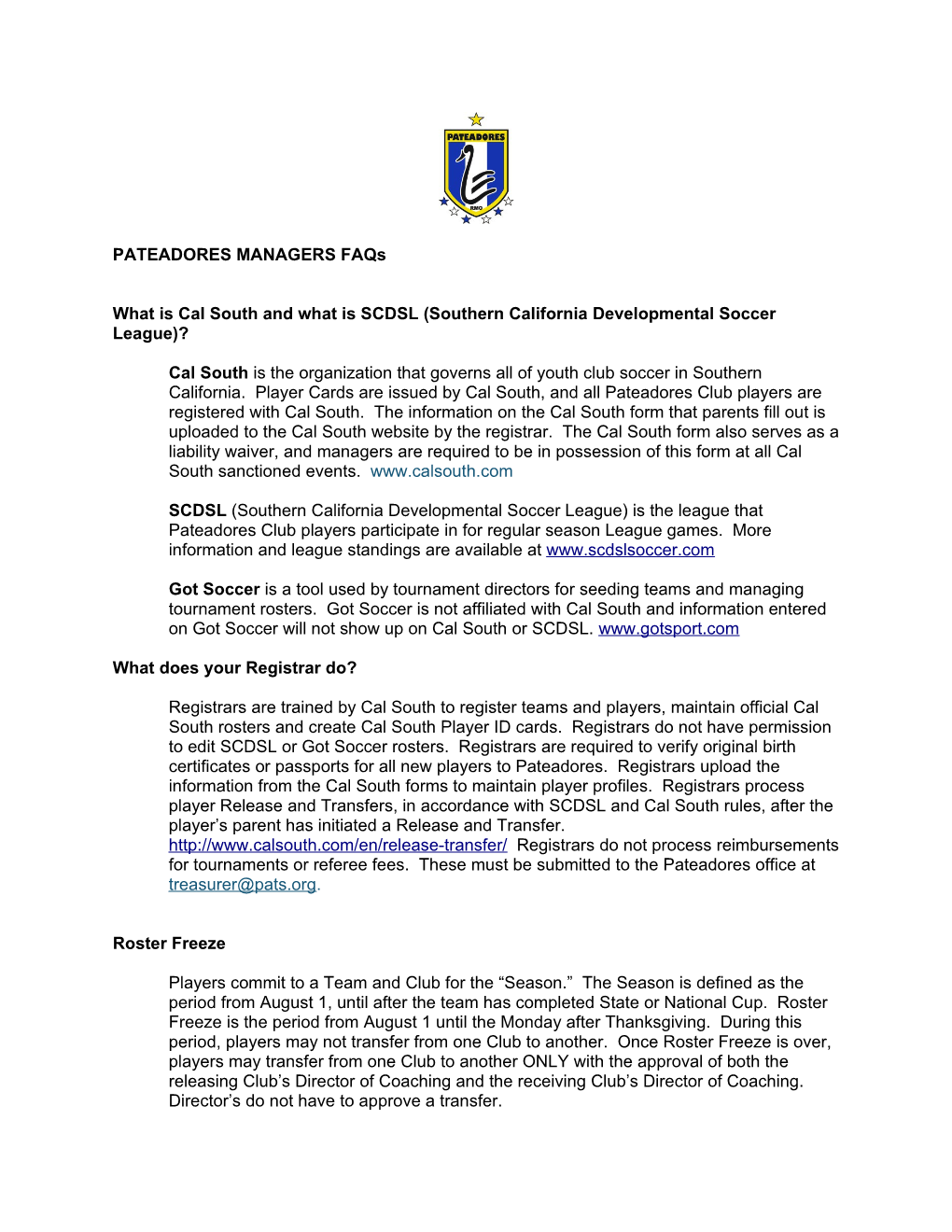 What Is Cal South and What Is SCDSL (Southern California Developmental Soccer League)?