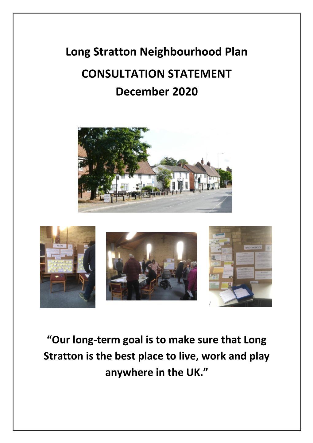 Long Stratton Neighbourhood Plan Consultation Statement