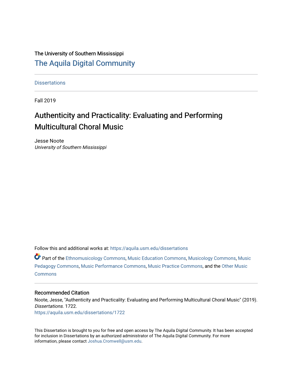 Authenticity and Practicality: Evaluating and Performing Multicultural Choral Music