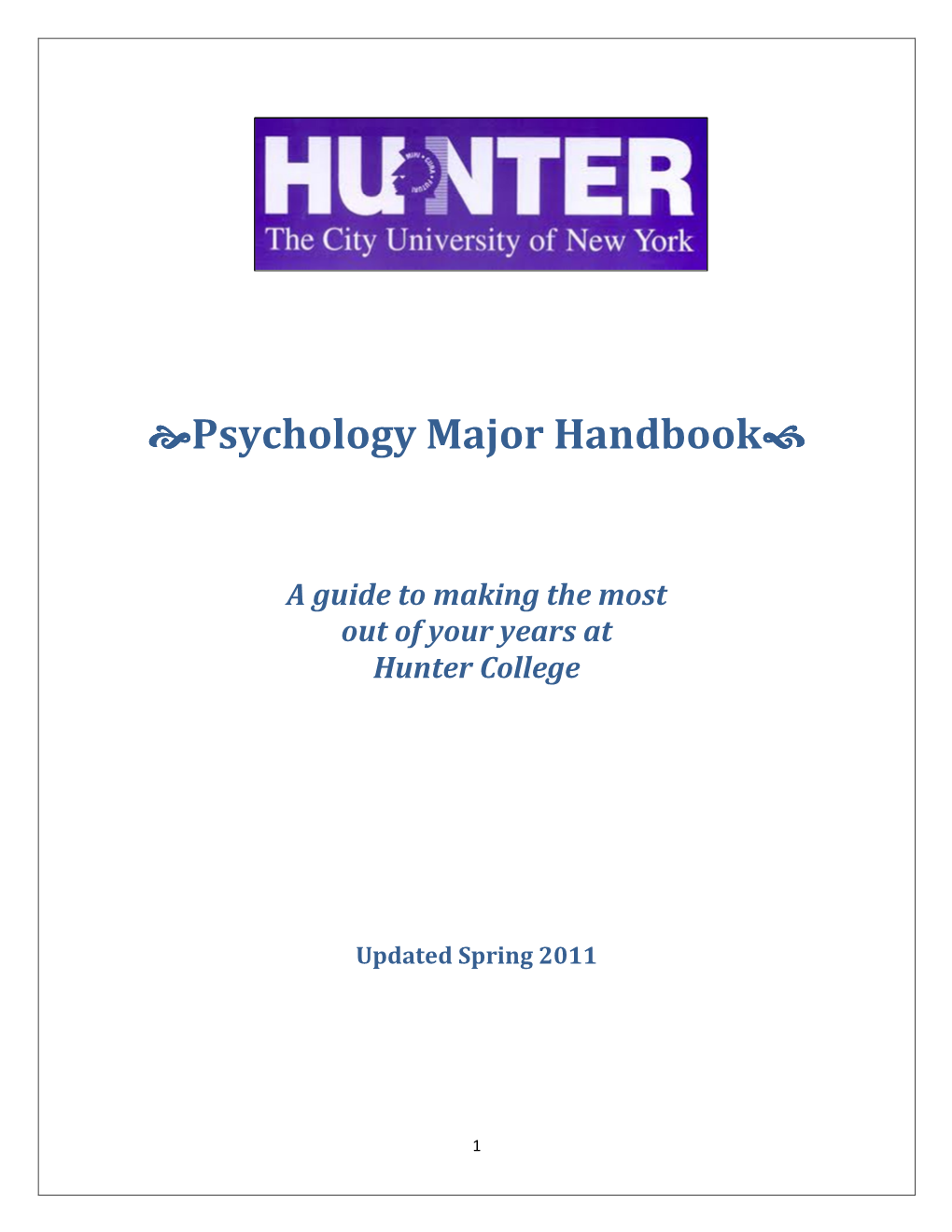 Bpsychology Major Handbookd