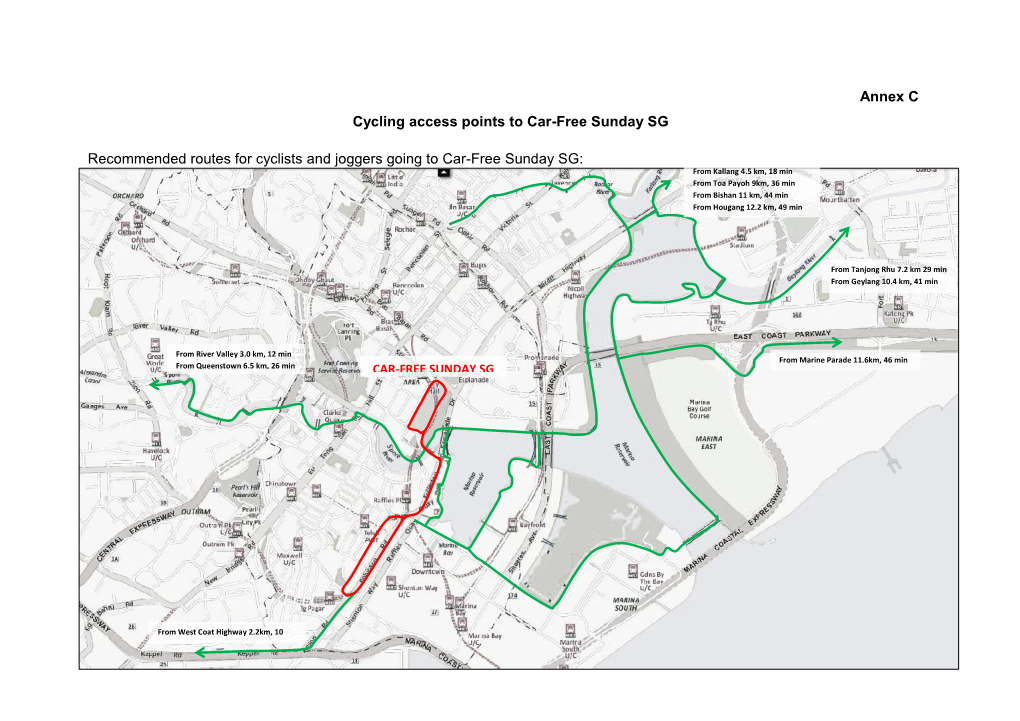 Annex C Cycling Access Points to Car-Free Sunday SG