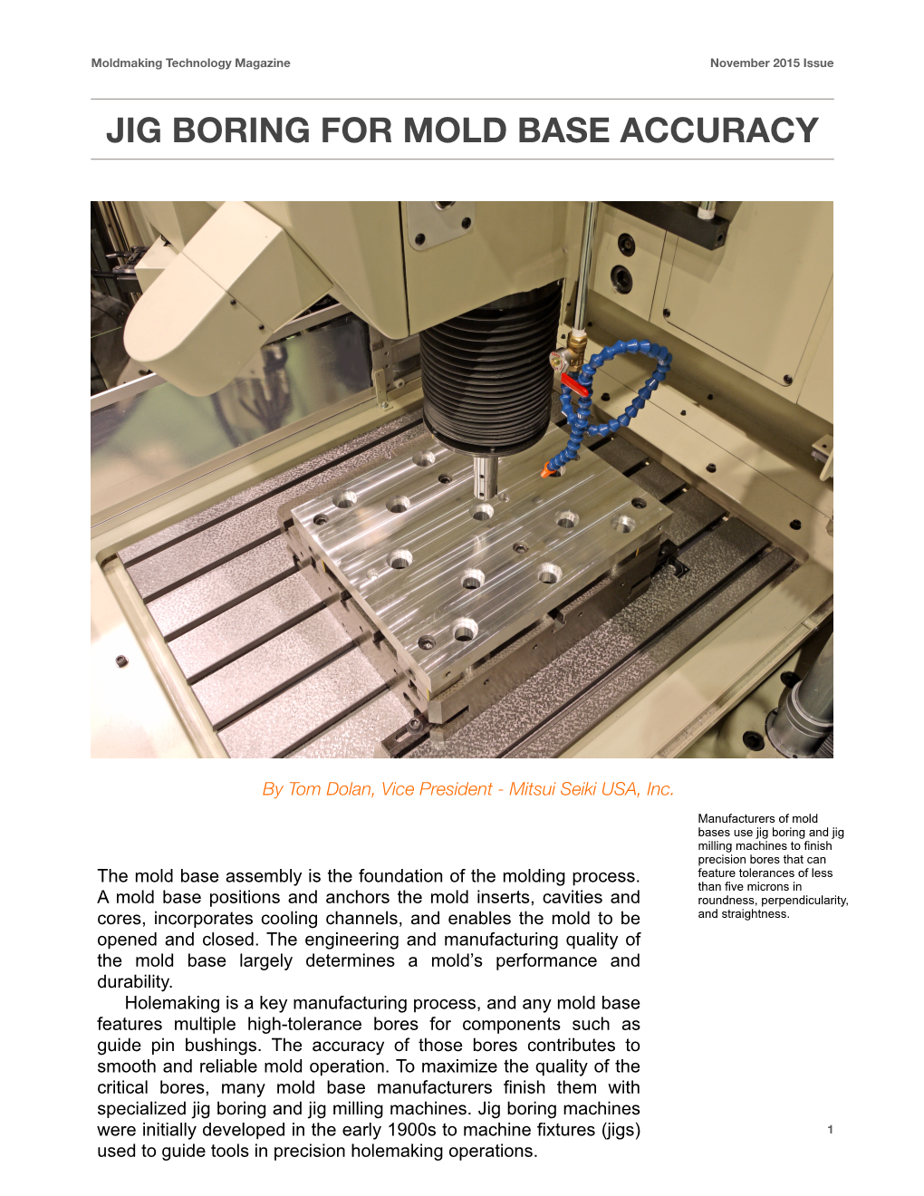 Jig Boring for Mold Base Accuracy