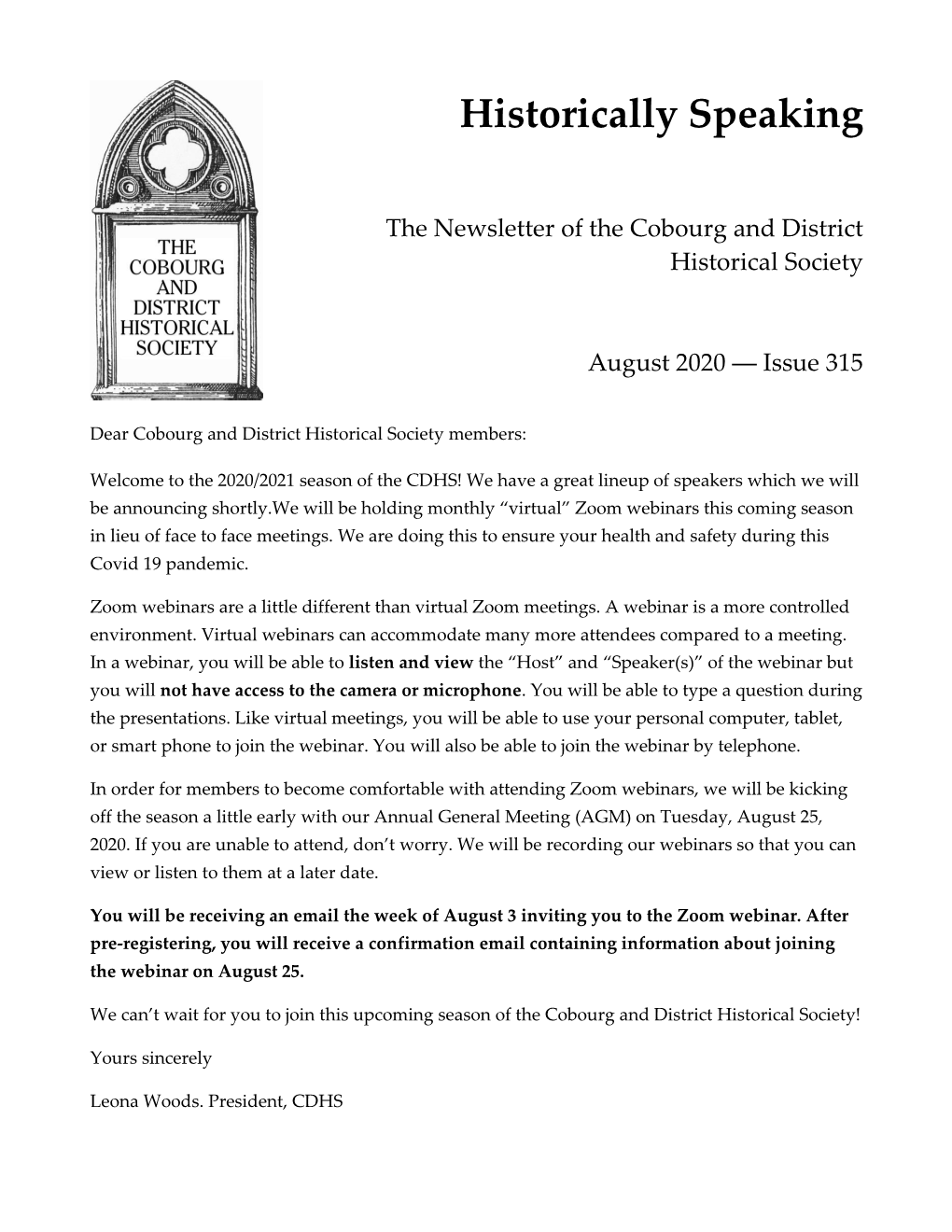 Newsletter August 2020