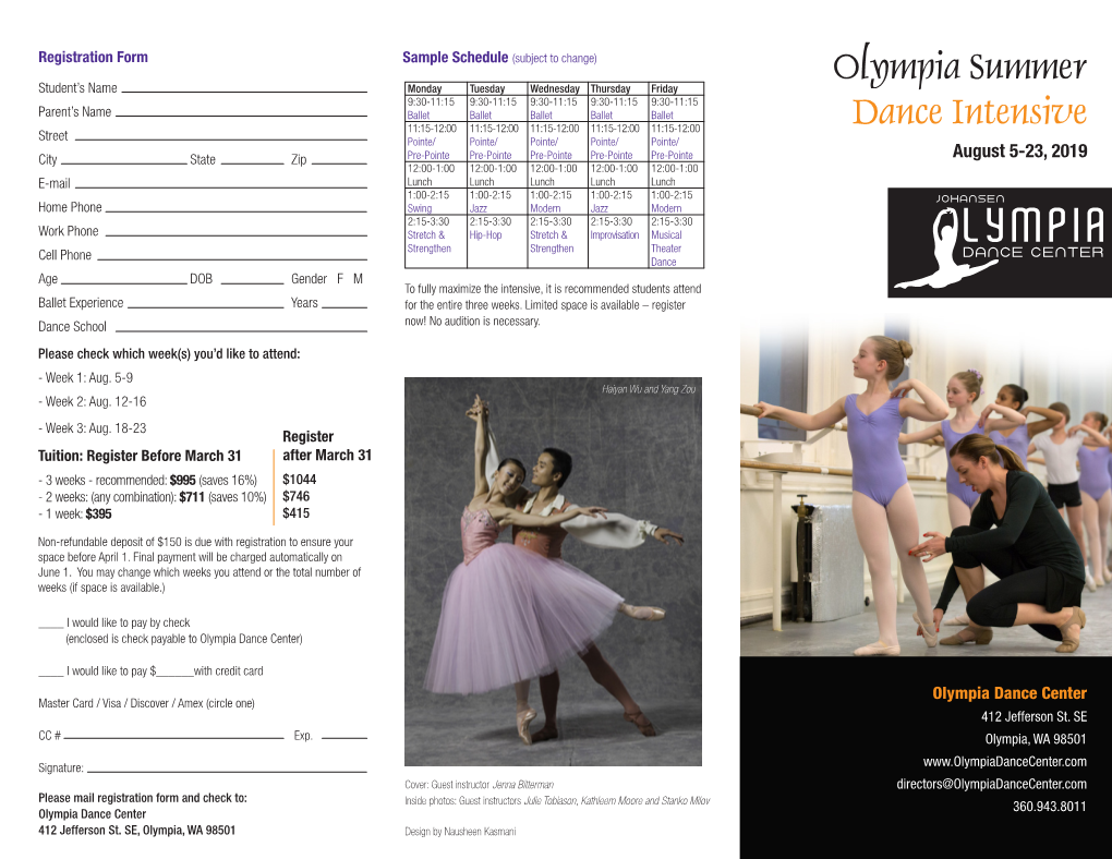 Olympia Summer Dance Intensive