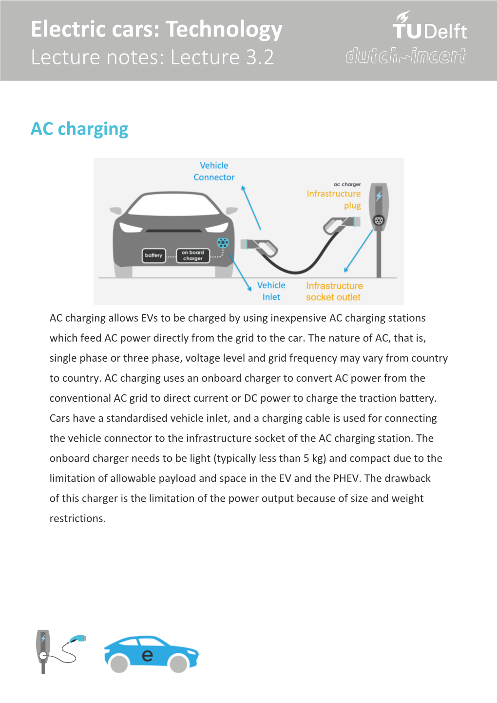 Electric Cars: Technology Lecture Notes: Lecture 3.2