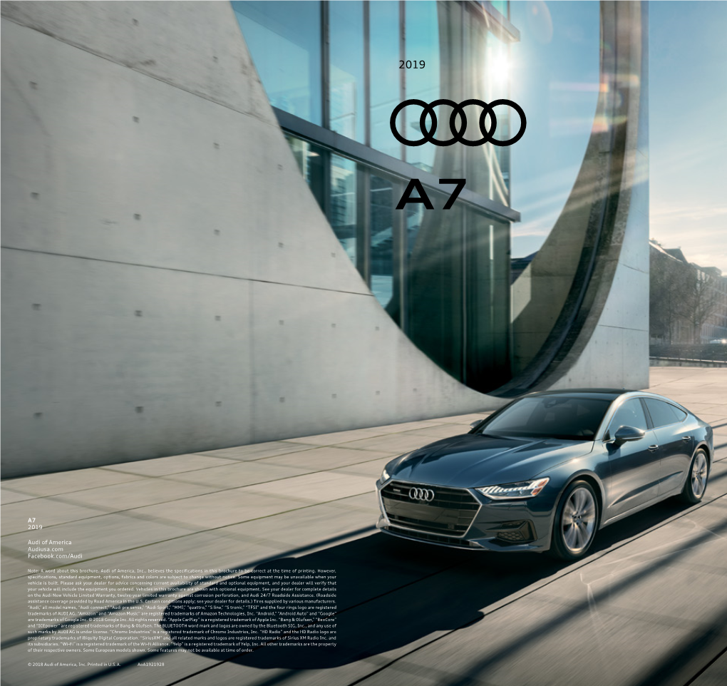 2019-Audi-A7-Brochure.Pdf