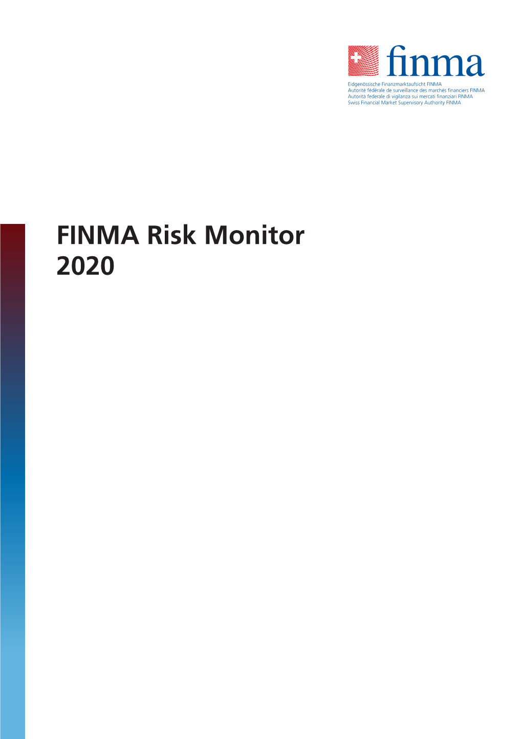 FINMA Risk Monitor 2020 Contents
