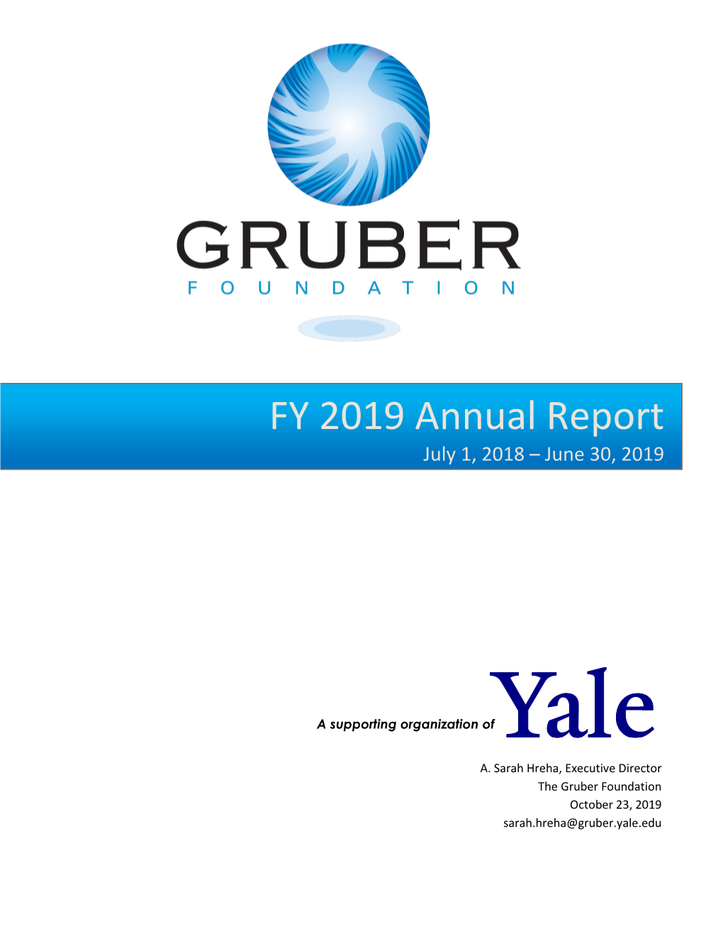 FY 2019 Annual Report July 1, 2018 – June 30, 2019