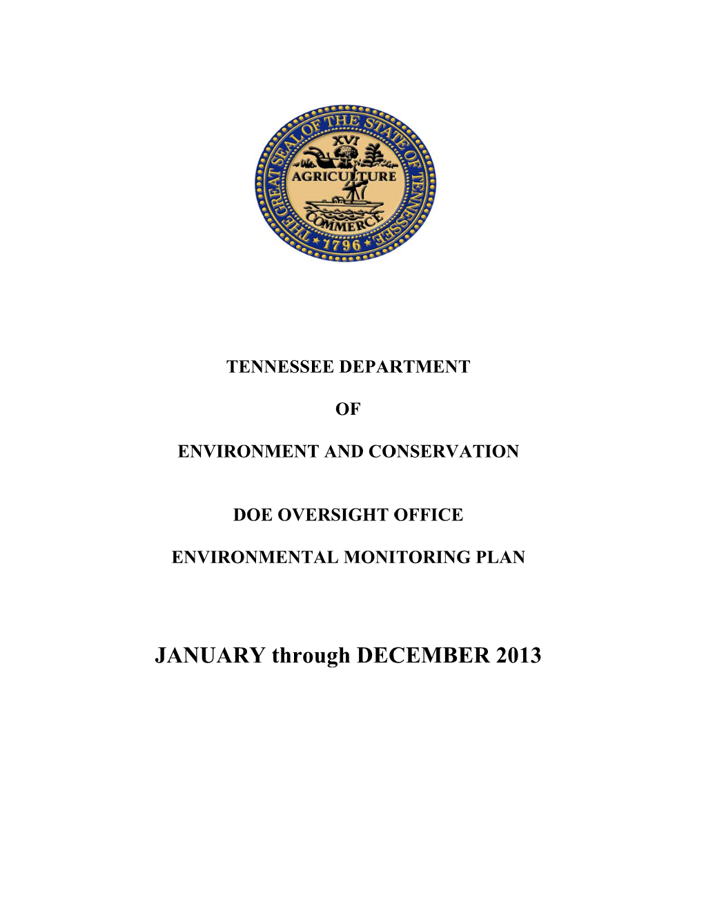 2013 Environmental Monitoring Plan
