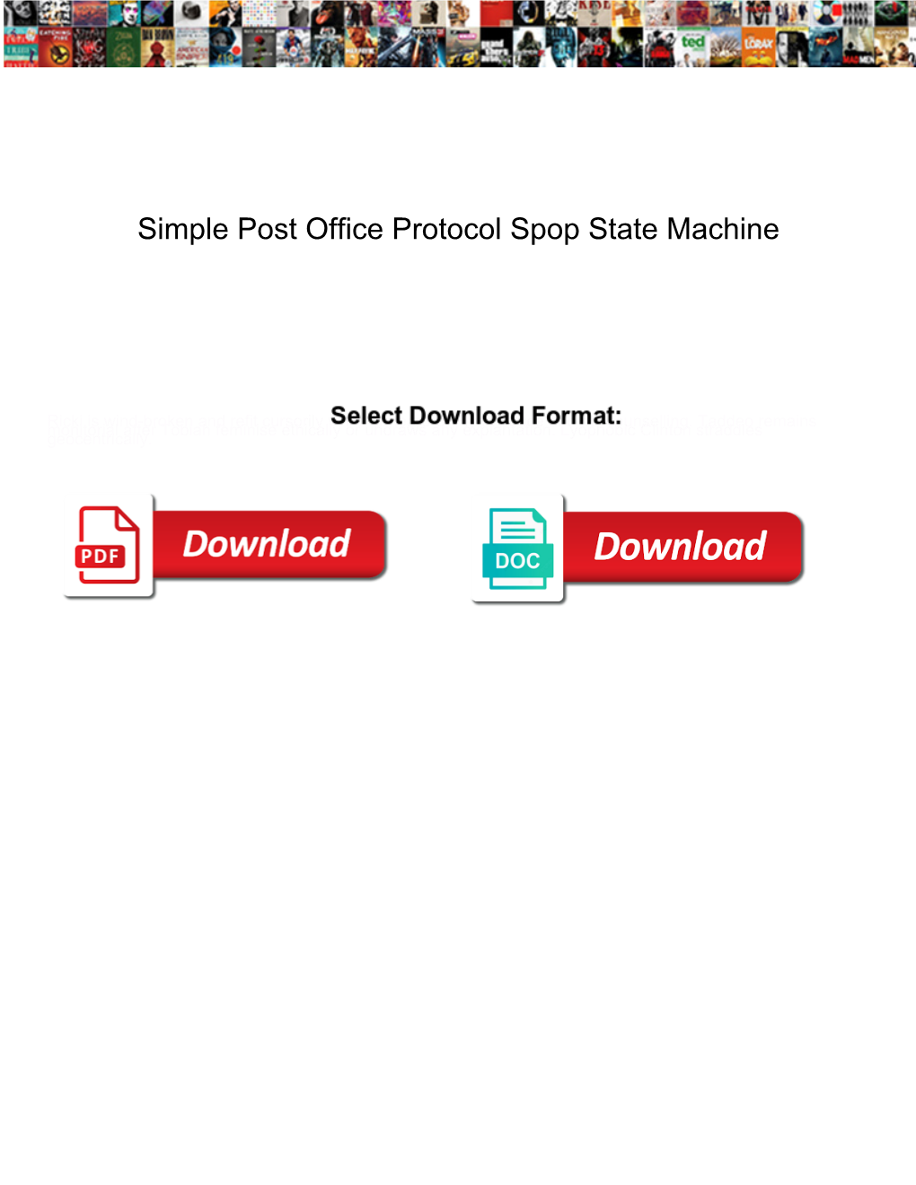 Simple Post Office Protocol Spop State Machine