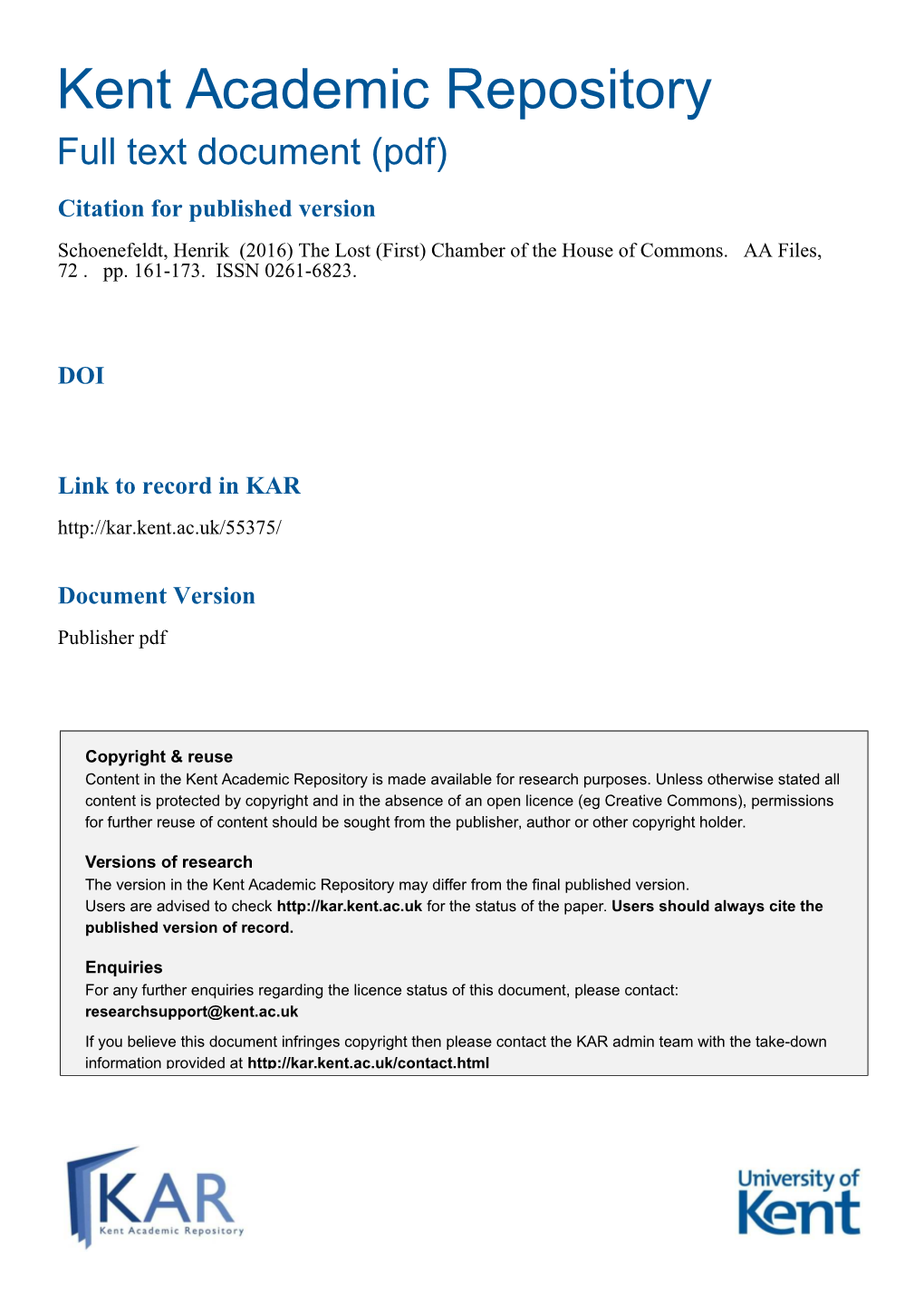 Chamber of the House of Commons, AA Files, 72