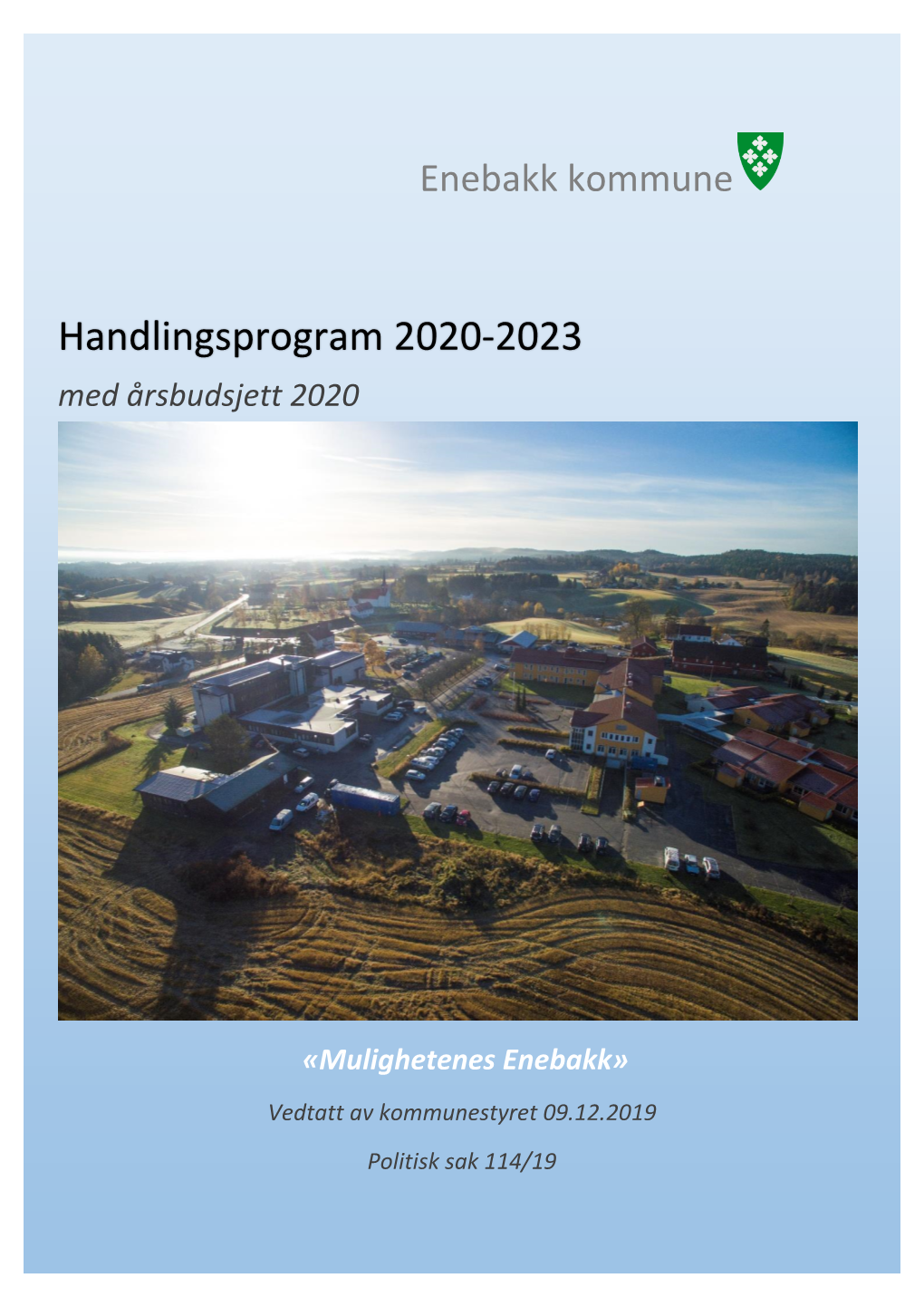 Handlingsprogram 2020-2023 Med Årsbudsjett 2020
