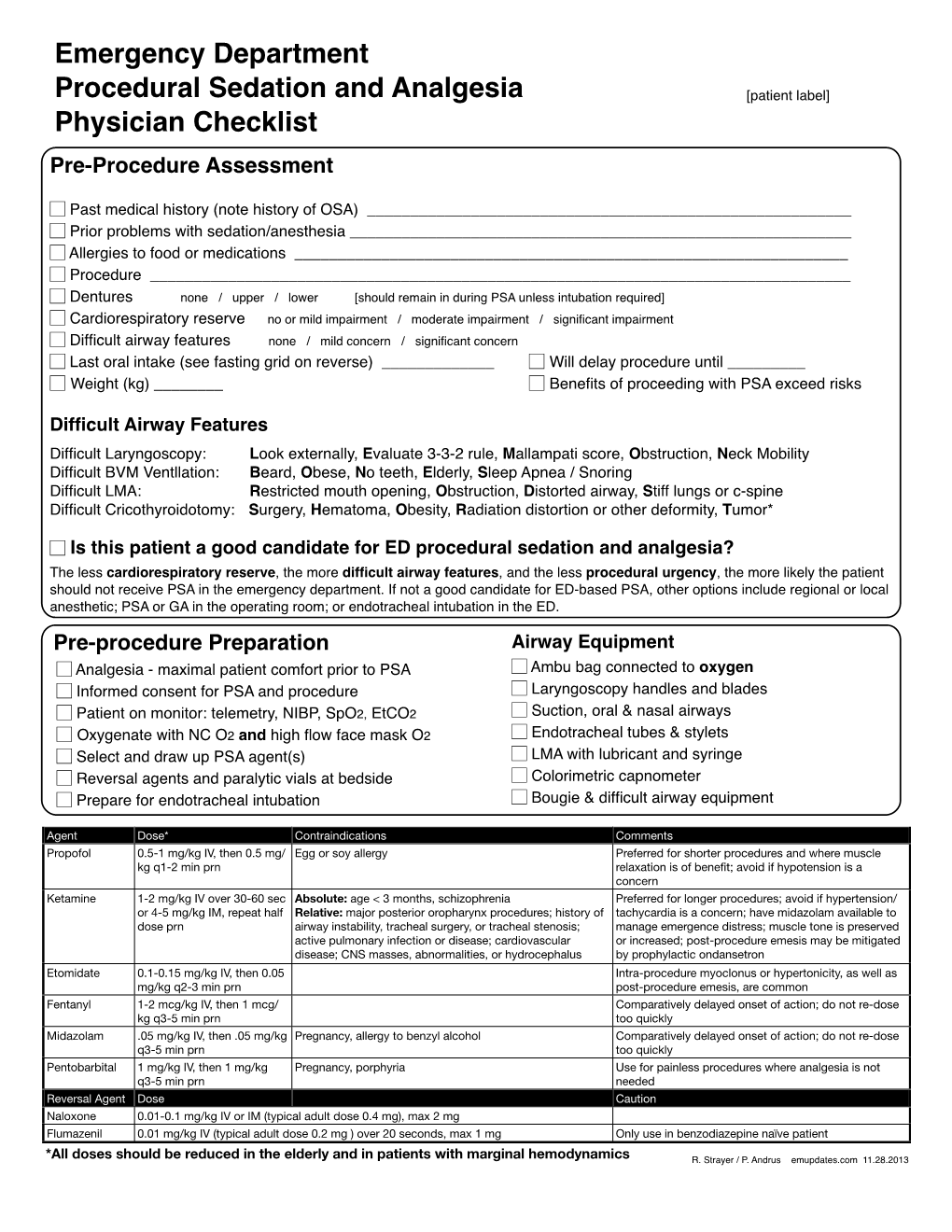 PSA Checklist (Page 2)