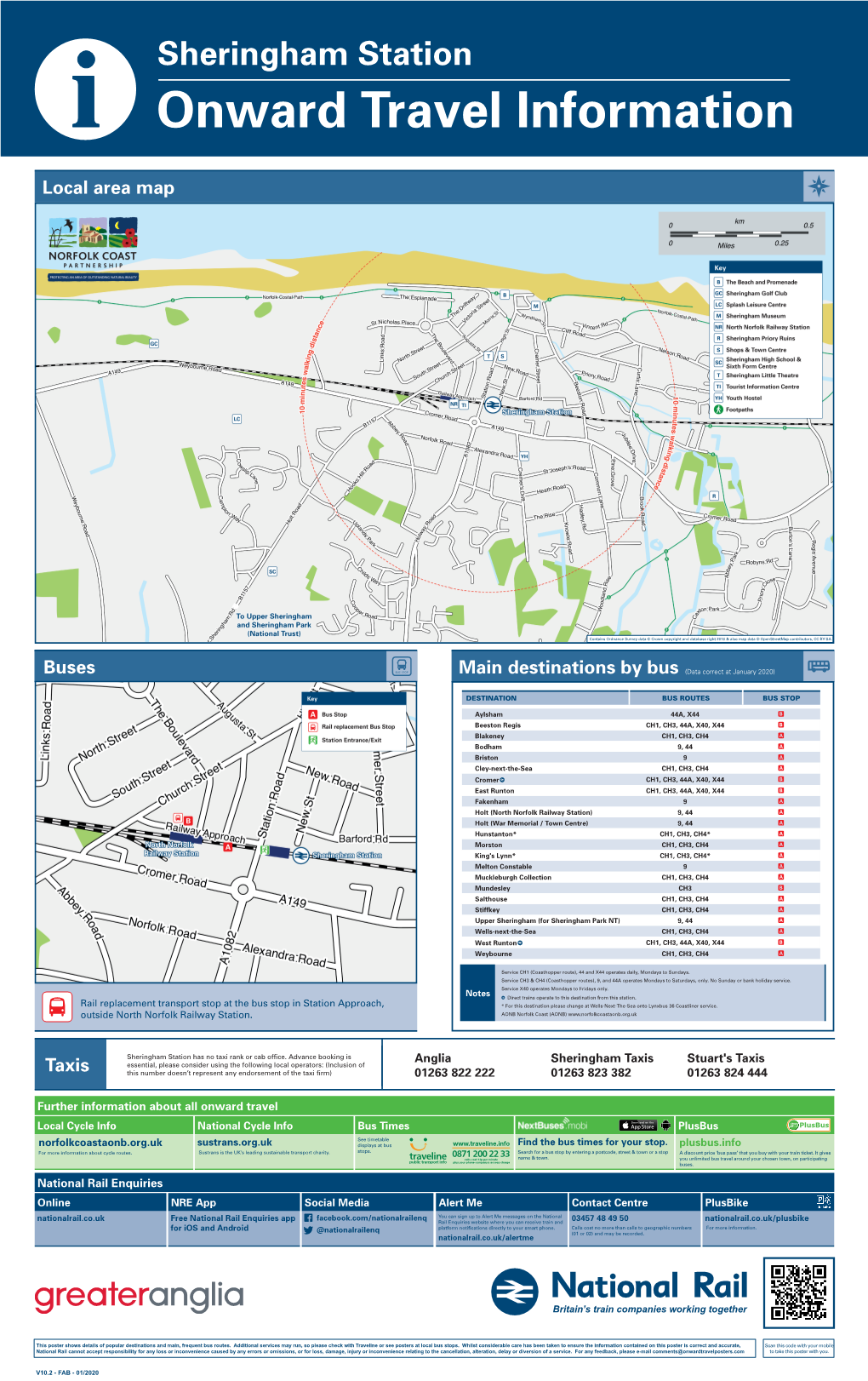 Sheringham Station I Onward Travel Information Local Area Map