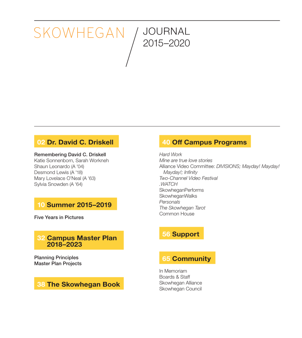 Journal 2015–2020