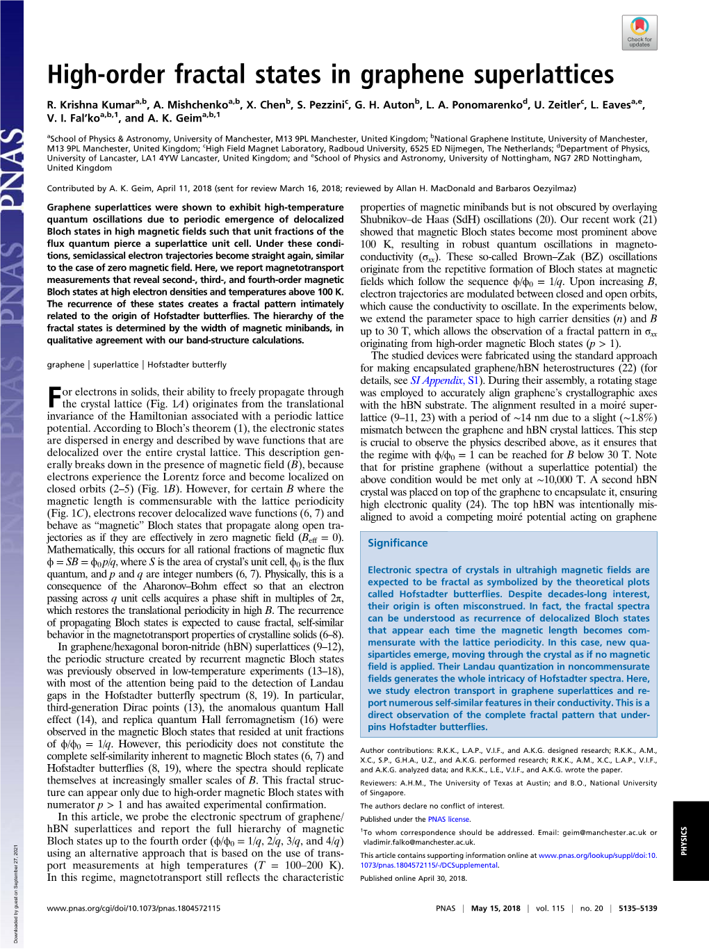 High-Order Fractal States in Graphene Superlattices