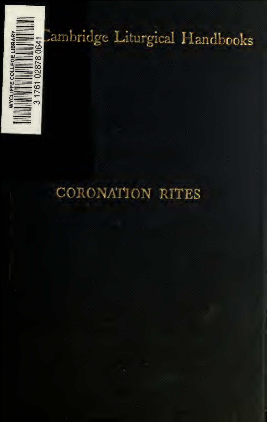 Coronation Rites Cambridge University Press C