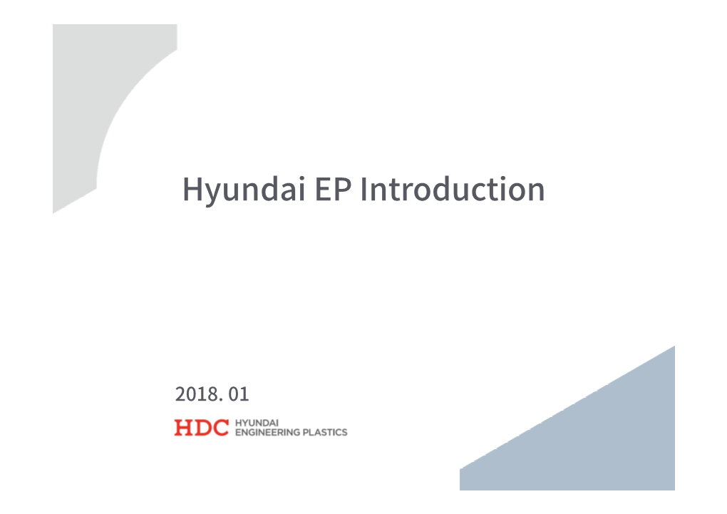 Hyundai EP Introduction