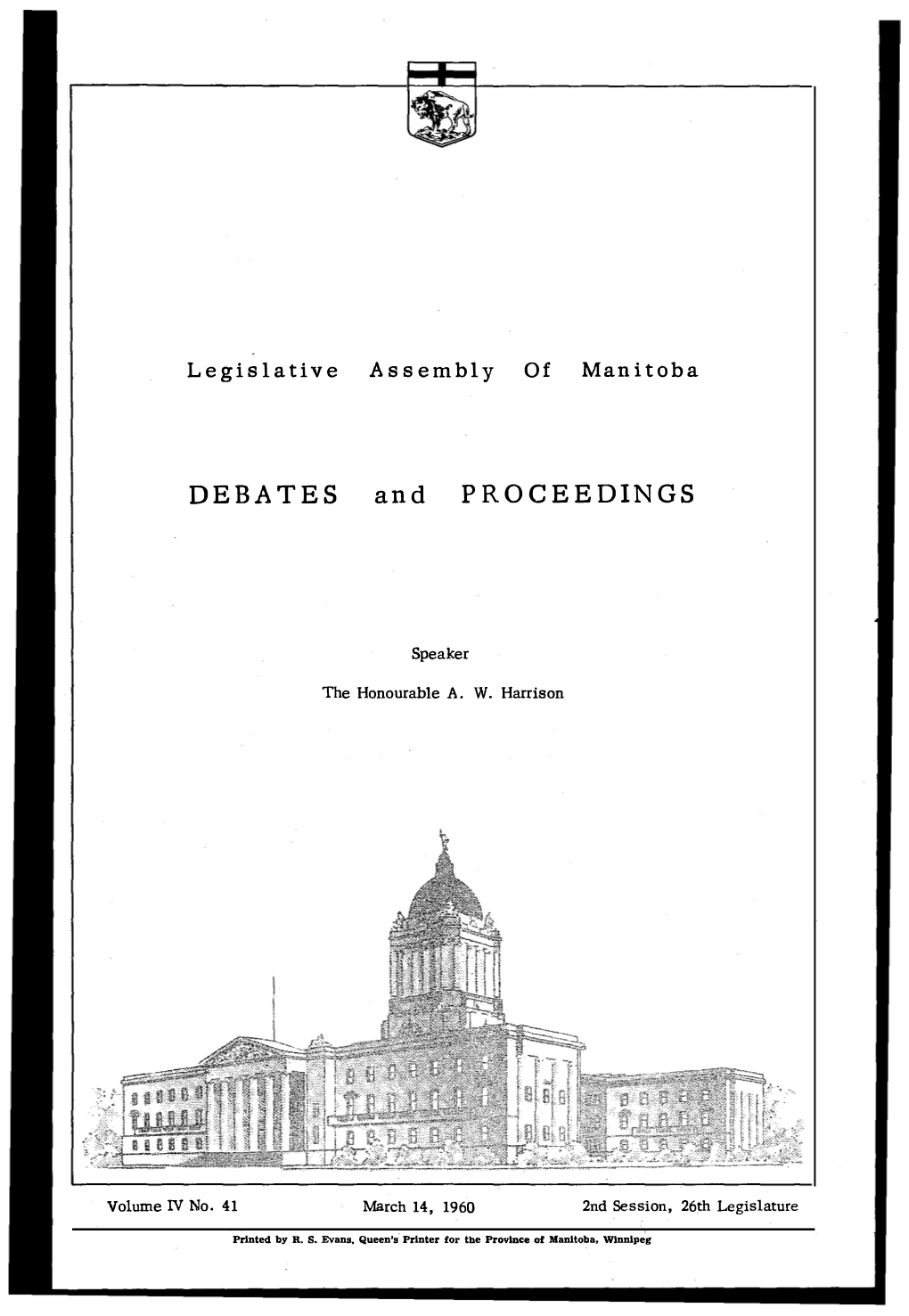 DEBATES and PROCEEDINGS