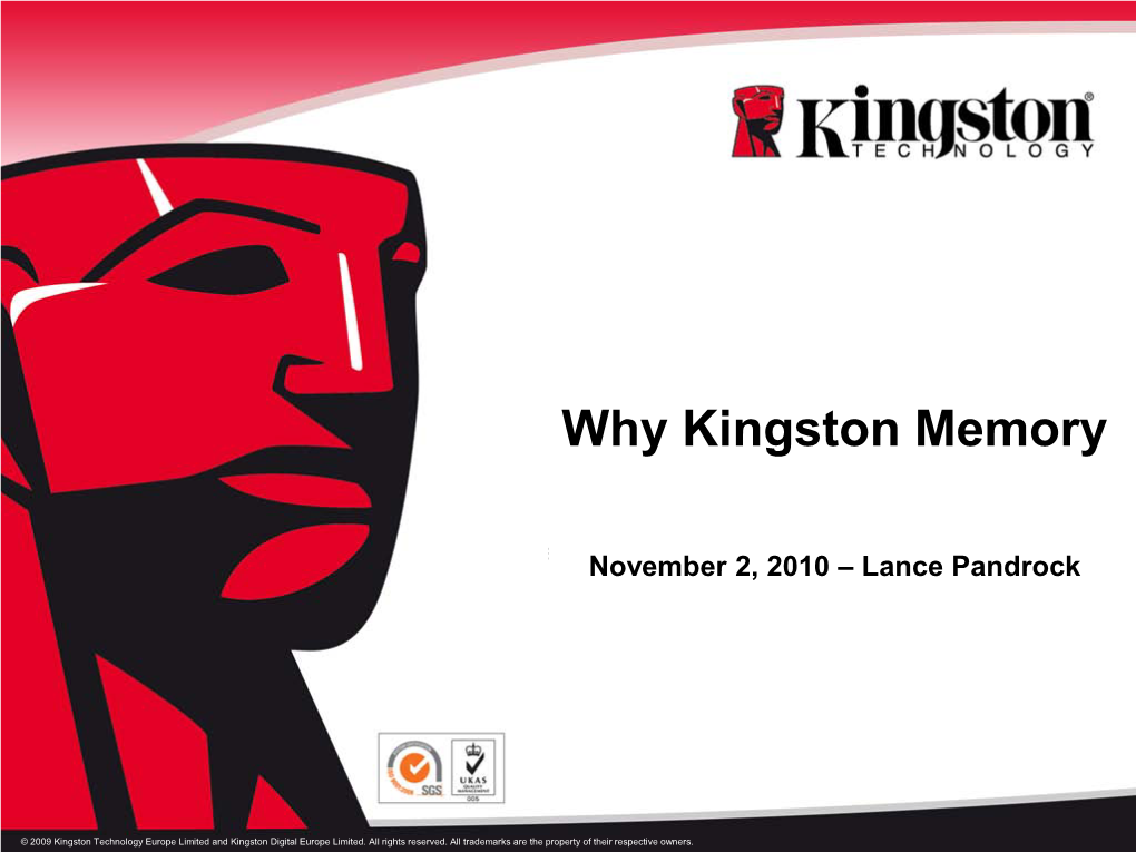 Why Kingston Memory