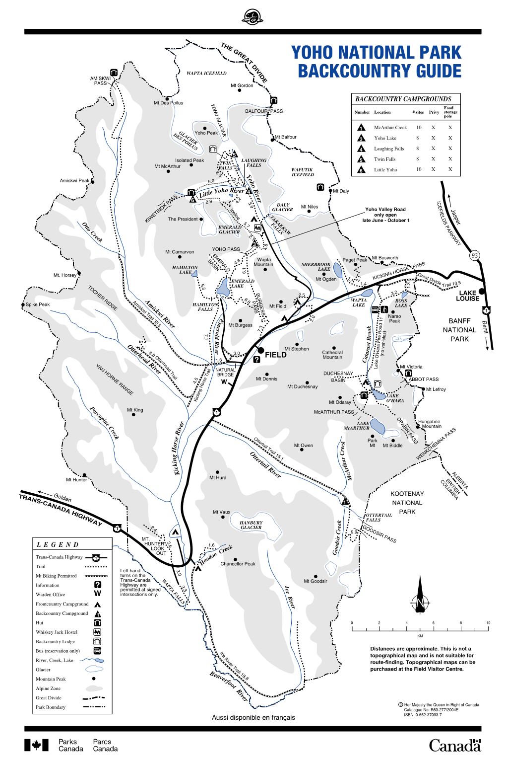 Yoho National Park Backcountry Guide