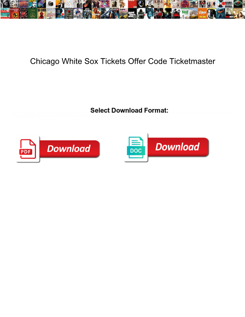 Chicago White Sox Tickets Offer Code Ticketmaster