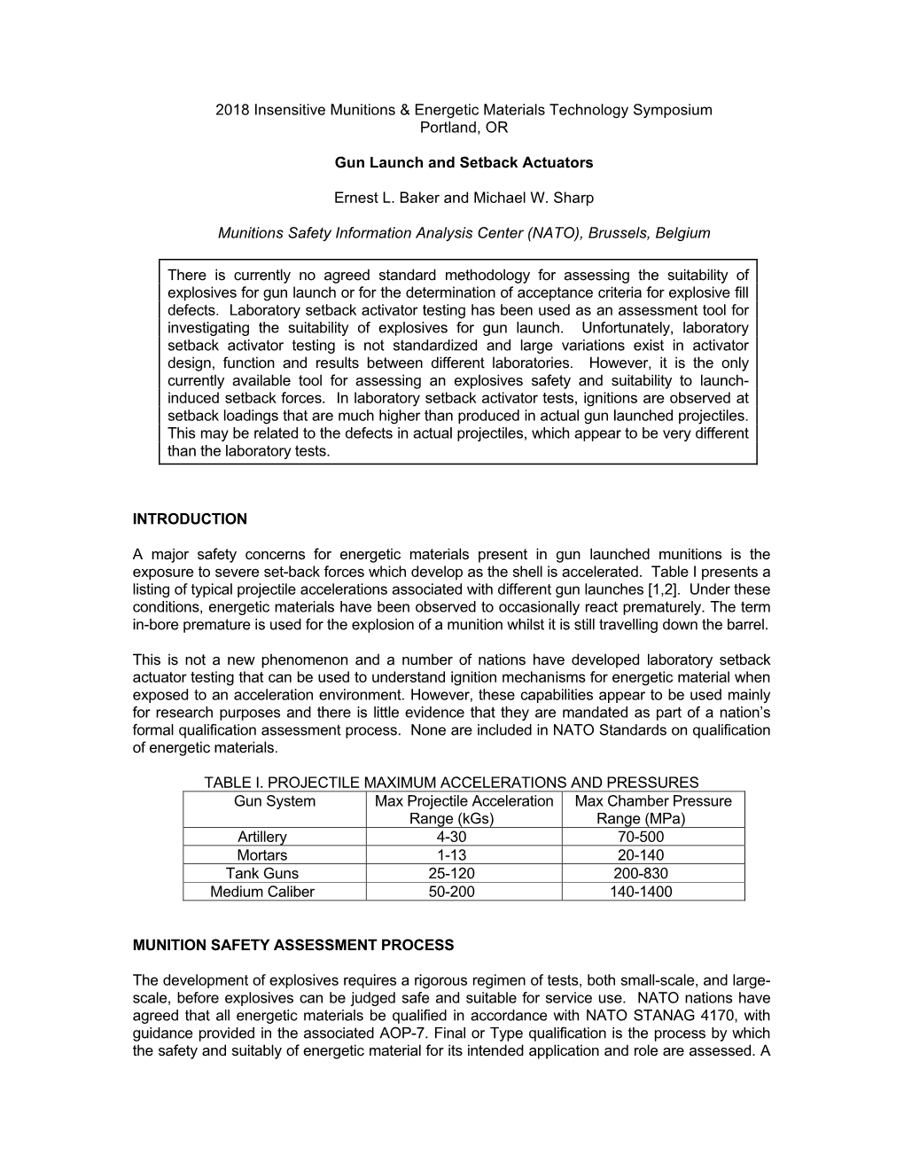 2018 Insensitive Munitions & Energetic Materials Technology