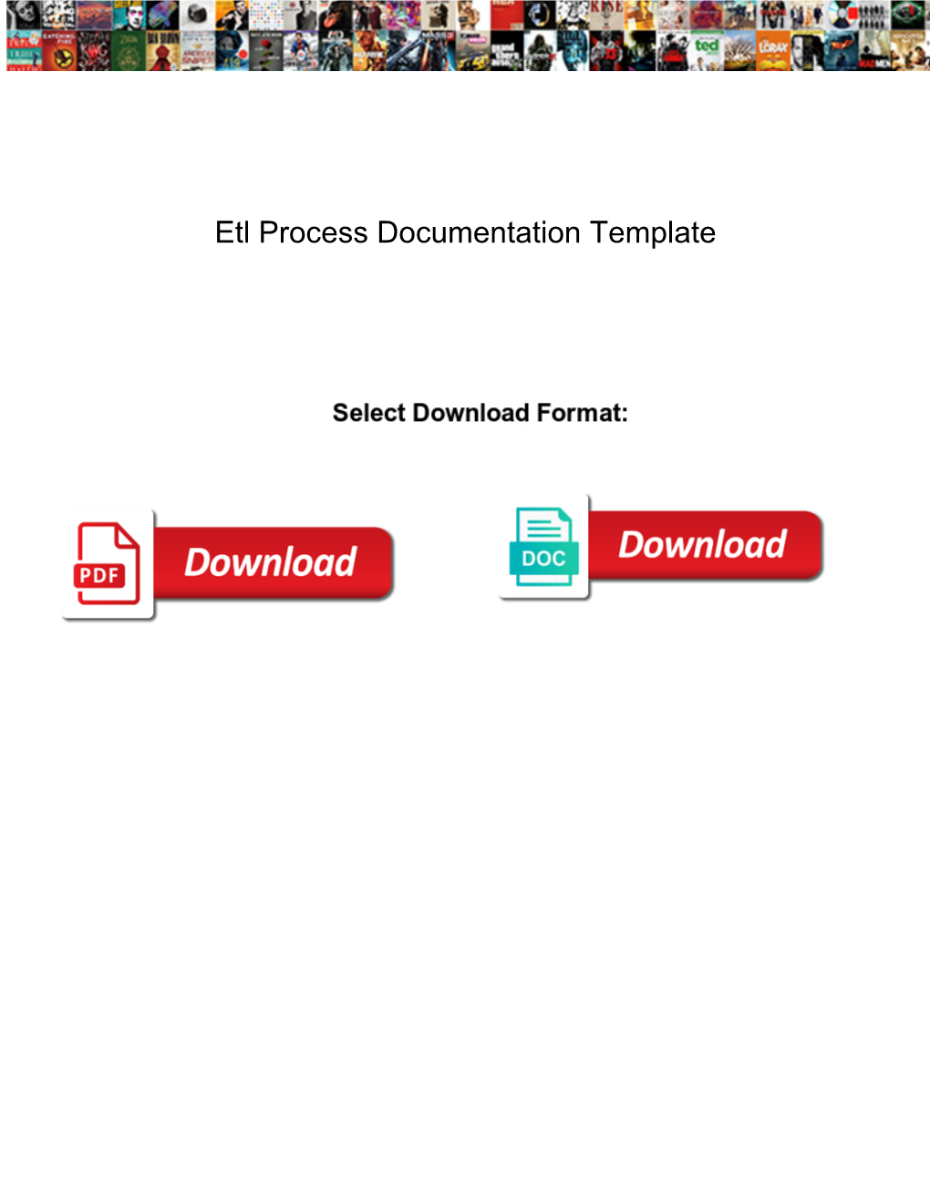 Etl Process Documentation Template