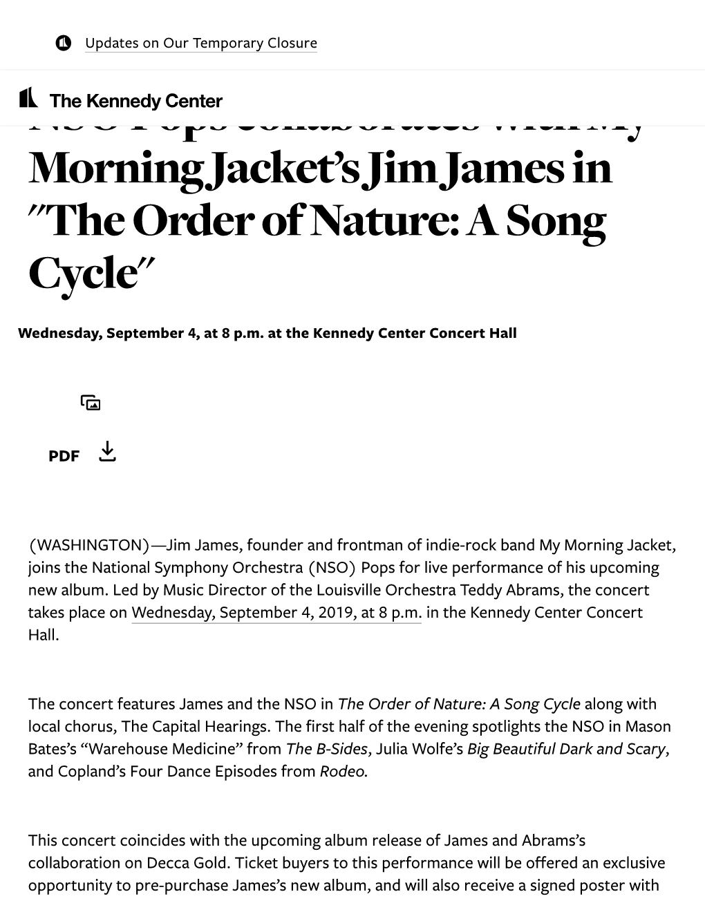 NSO Pops Collaborates with My Morning Jacket's Jim James in 