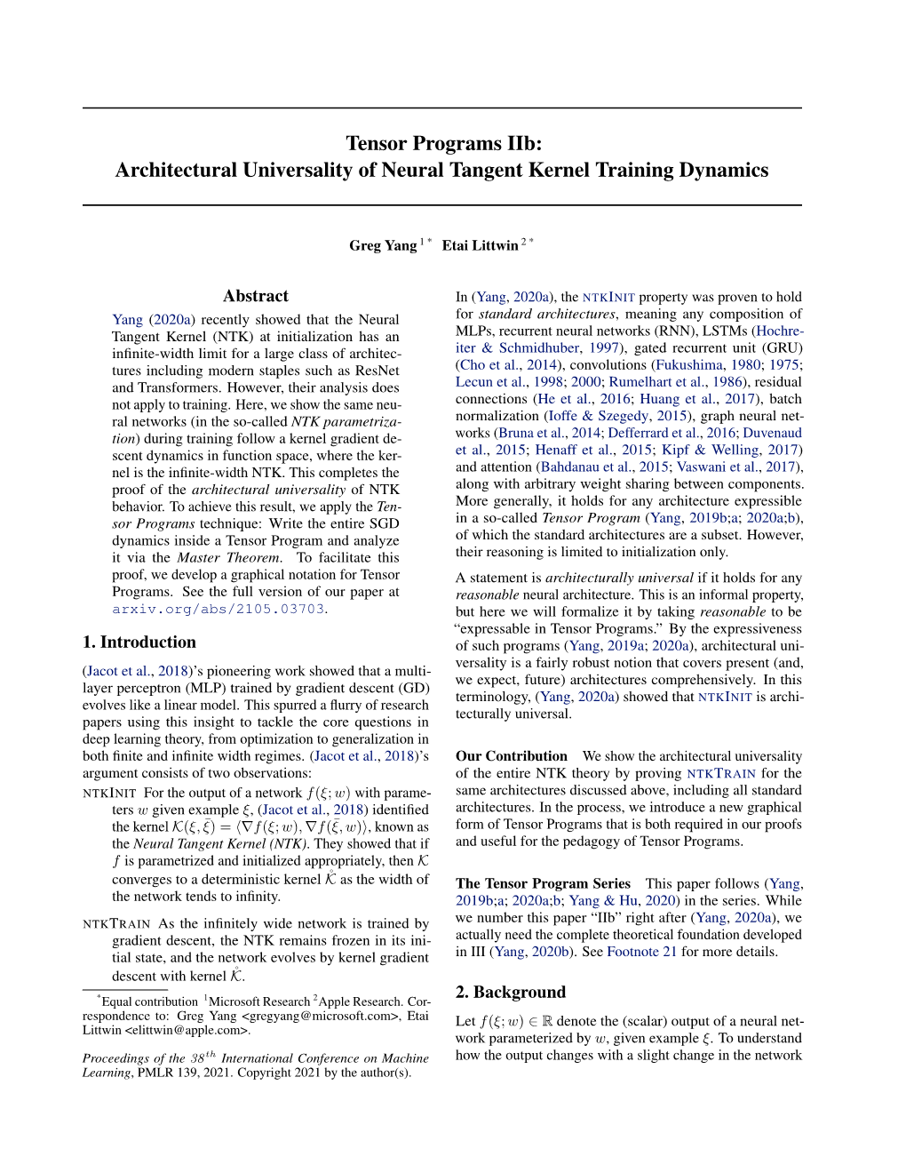 Architectural Universality of Neural Tangent Kernel Training Dynamics