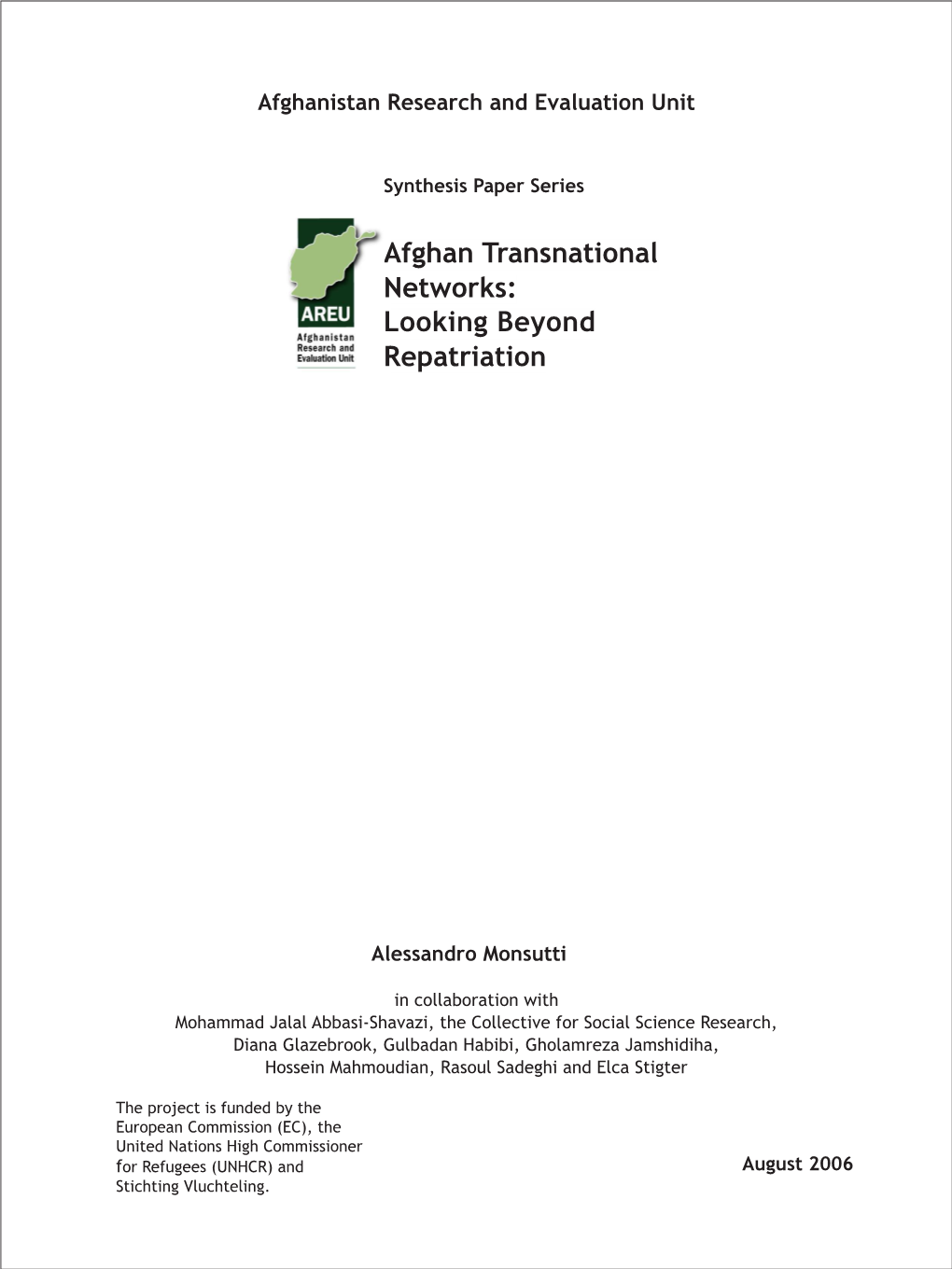 Afghan Transnational Looking Beyond Networks