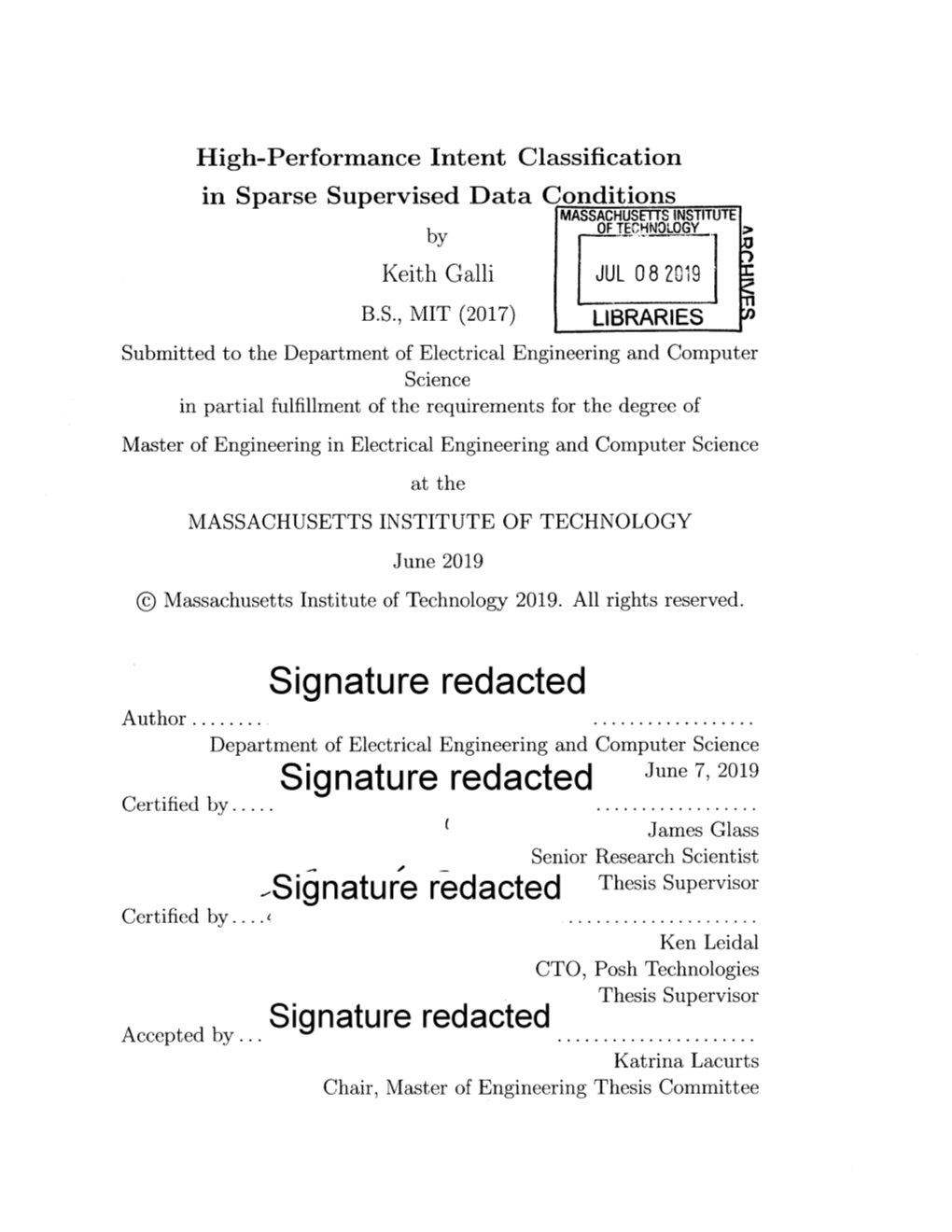 Signature Redacted a Uthor