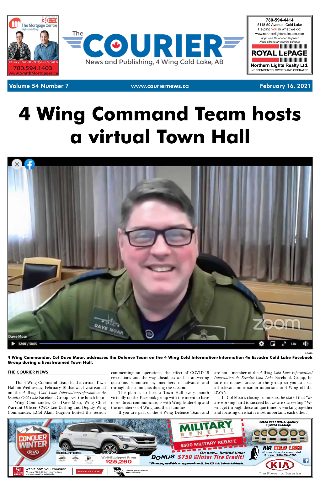 4 Wing Command Team Hosts a Virtual Town Hall