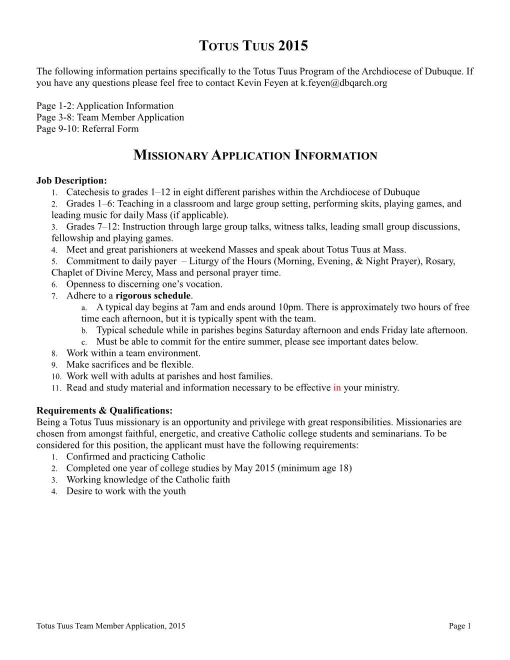 Page 3-8: Team Member Application