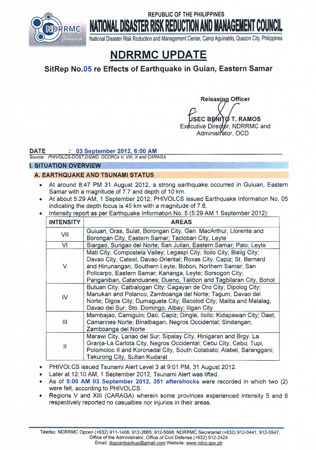 NATIONAL DWTER RISK REDUCTION and Lianagement