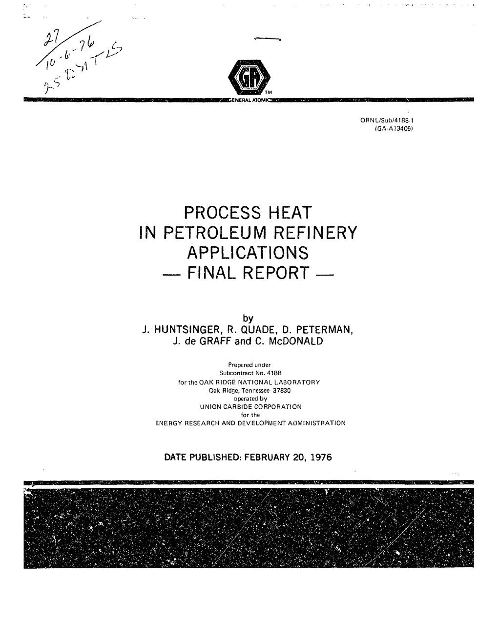 Process Heat in Petroleum Refinery Applications — Final Report —