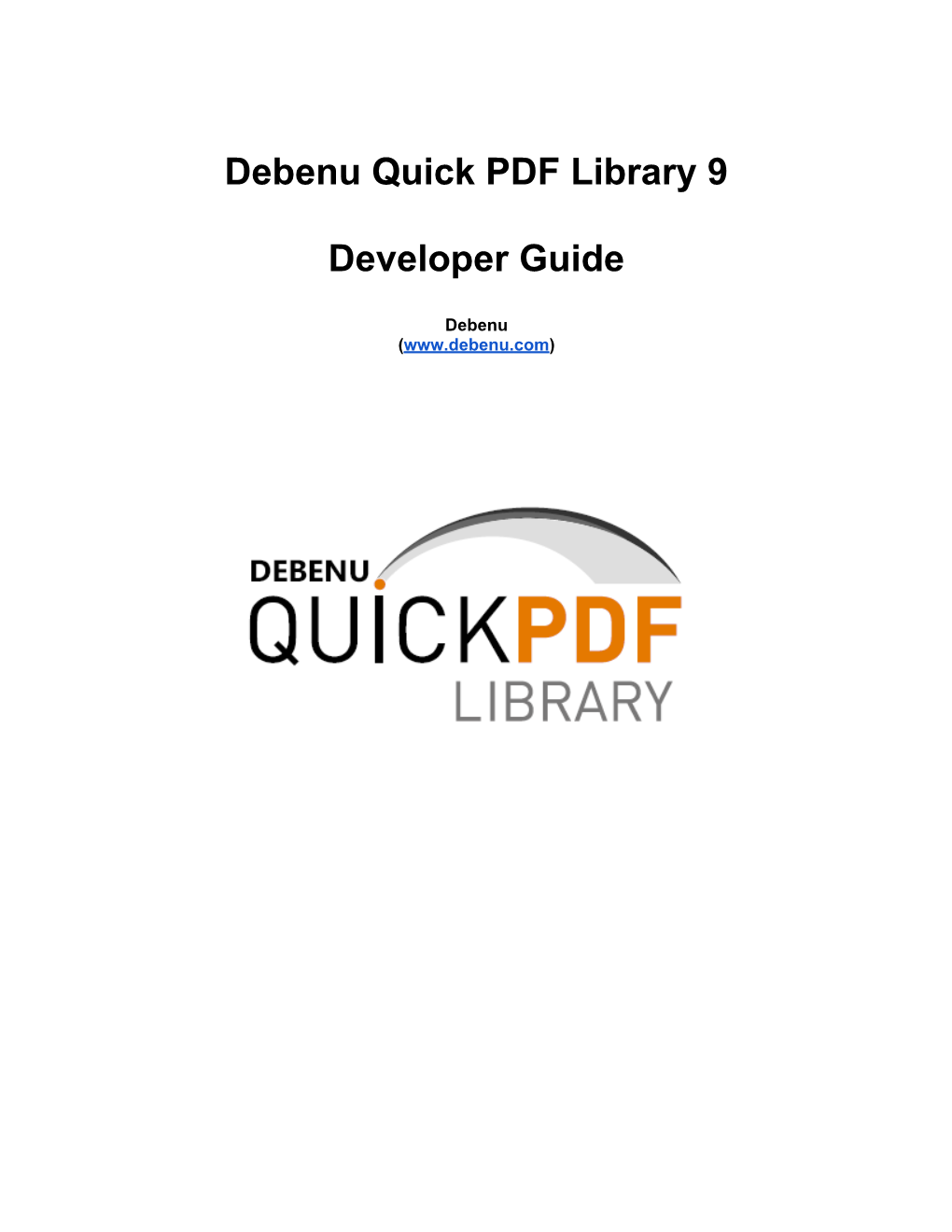 Debenu Quick PDF Library 9 Developer Guide