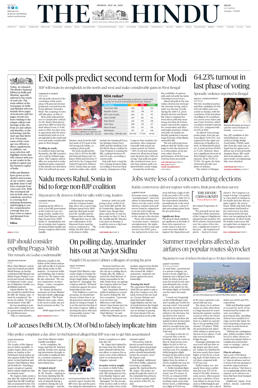 Exit Polls Predict Second Term for Modi