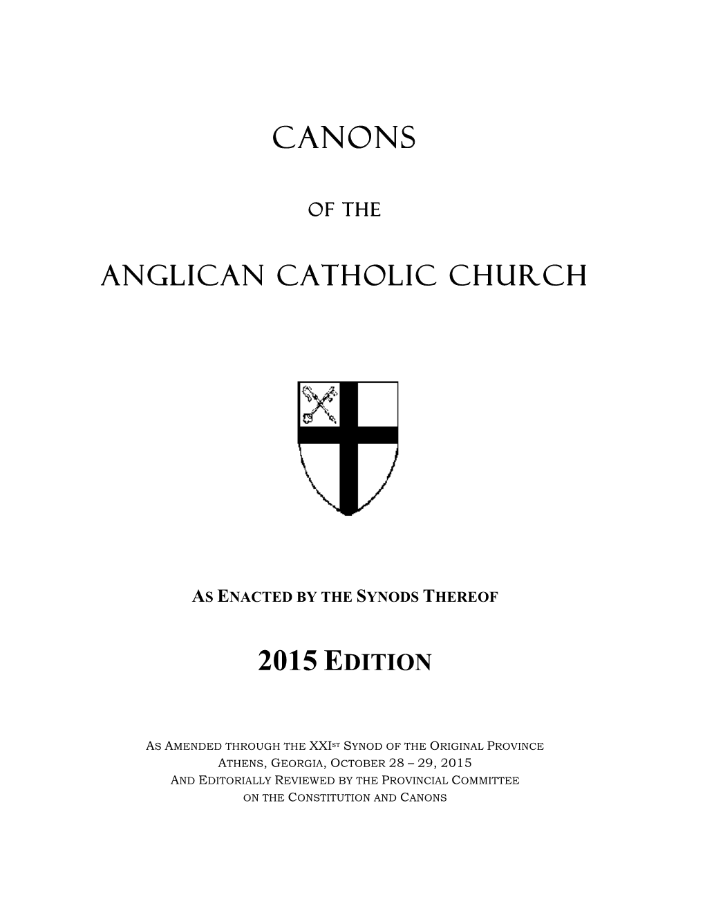 Canons 2015 Edition