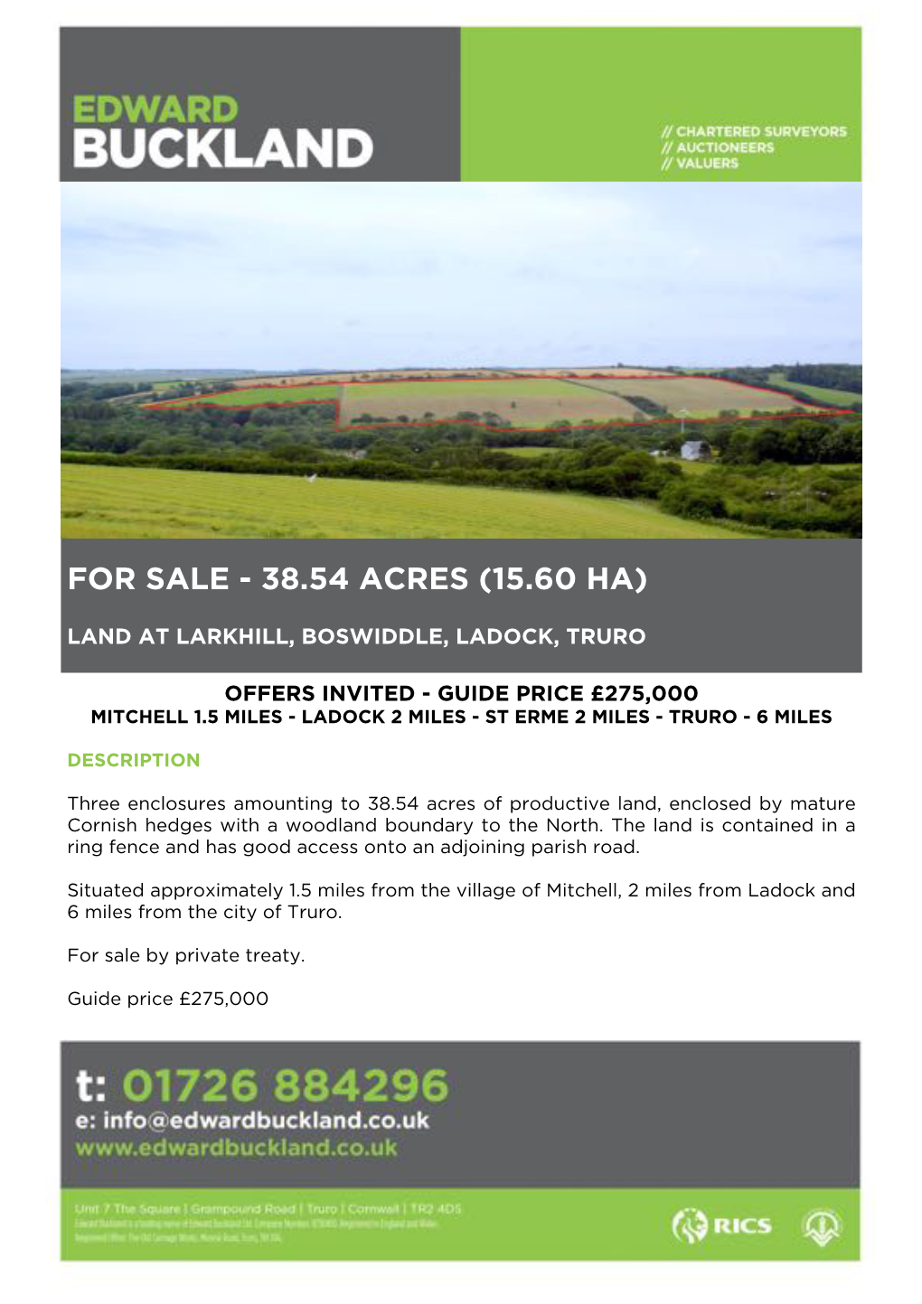 Land at Larkhill, Boswiddle