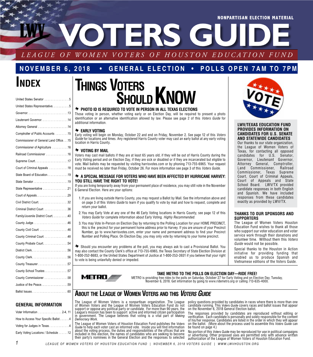 Things Voters Shouldknow
