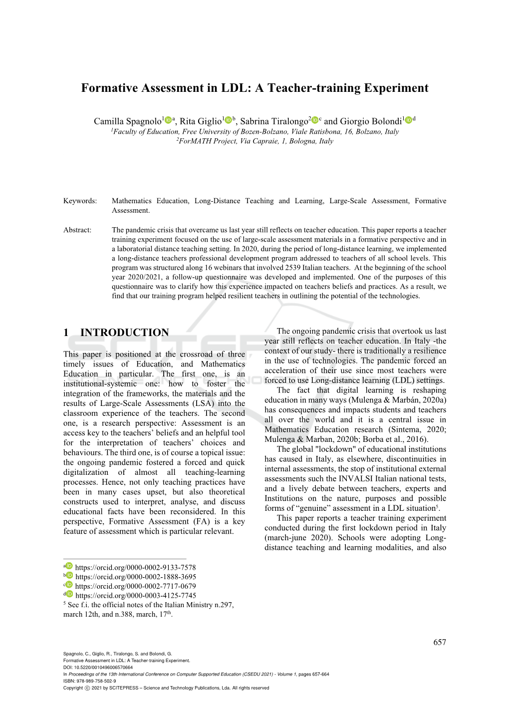 Formative Assessment in LDL: a Teacher-Training Experiment