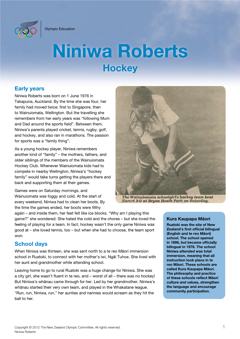 Niniwa Roberts Hockey