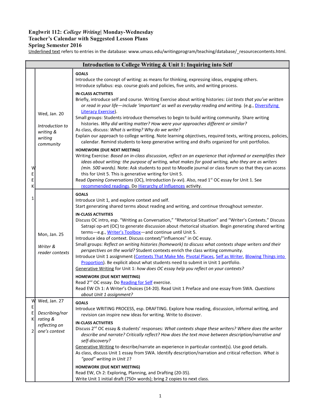 Teacher S Calendar with Suggested Lesson Plans